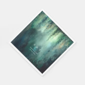 Bezaubernde Forest Fairy Lights Garden Chic Weddin Serviette (Ecke)