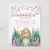 Bezaubernde Forest Fairy Princess Birthday Einladung (Vorderseite)