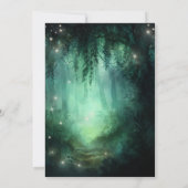 Bezaubernde Forest Fairy Tale Prinzessin Quinceane Einladung (Rückseite)
