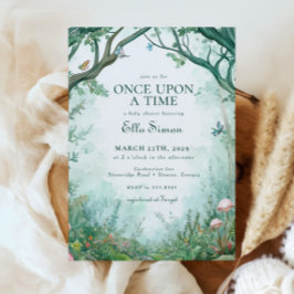 Bezaubernde Forest Fairytale Forest Babydusche Einladung