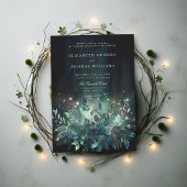 Bezaubernde Forest Foliage Fairy Lights Chic Weddi Einladung