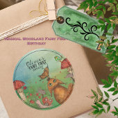 Bezaubernde Forest Fox & Snail Fairy zum ersten Ge Runder Aufkleber