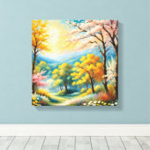 Bezaubernde Forstwege Kunst drucken Leinwanddruck (Insitu (Holzboden))