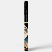 Bezaubernde Frau mit Wolf unter Mond Case-Mate iPhone Hülle (Rückseite / Links)