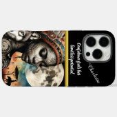 Bezaubernde Frau mit Wolf unter Mond Case-Mate iPhone Hülle (Rückseite (Horizontal))