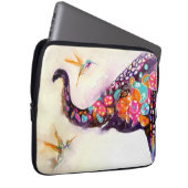 "Bezaubernde Freunde" Kolibri u. Elefant Laptopschutzhülle (Vorne Rechts)