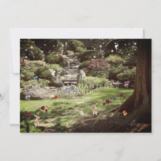 Bezaubernde Gartenanlage 16 . Geburtstag Einladung (Vorderseite)