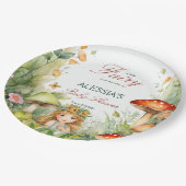 Bezaubernde Gartenmärchendusche bedruckt Pappteller (Schrägansicht)