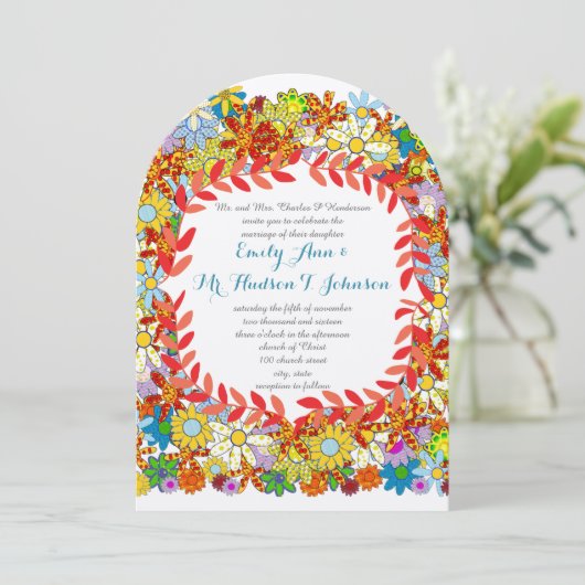 Bezaubernde Gartenmesse Einladungen für Hochzeiten (Stehend Vorderseite)