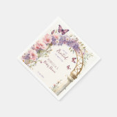 Bezaubernde Gartenpastellschmetterlinge Babydusche Serviette (Ecke)