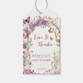 Bezaubernde Gartenschmetterlinge Baby Dusche Gefal Geschenkanhänger (Vorderseite)