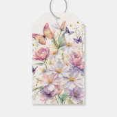 Bezaubernde Gartenschmetterlinge Baby Dusche Gefal Geschenkanhänger (Rückseite)