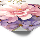 Bezaubernde Gartenschmetterlinge Babydusche Empfan Poster (Ecke)