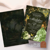 Bezaubernde Gartenwälder Schmetterling Quinceanera Einladung