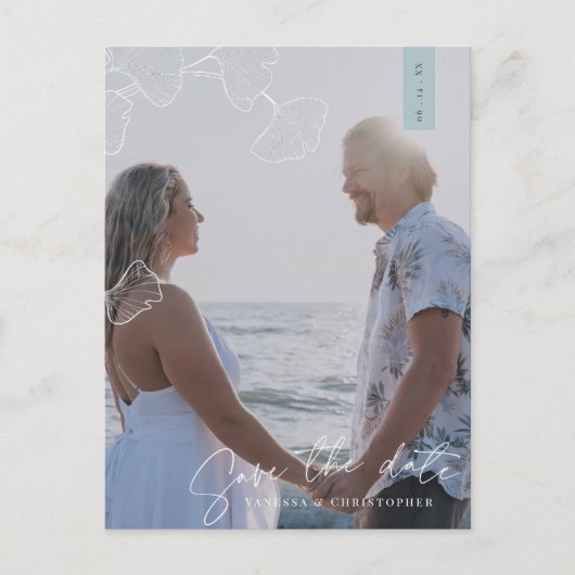 Bezaubernde Ginkgo Biloba Ankündigung Postkarte (Vorderseite)