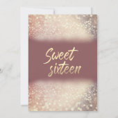 Bezaubernde goldene Kleidung, glänzend ombre Einladung (Rückseite)