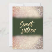 Bezaubernde goldene Kleidung glänzend ombre rot i Einladung (Rückseite)