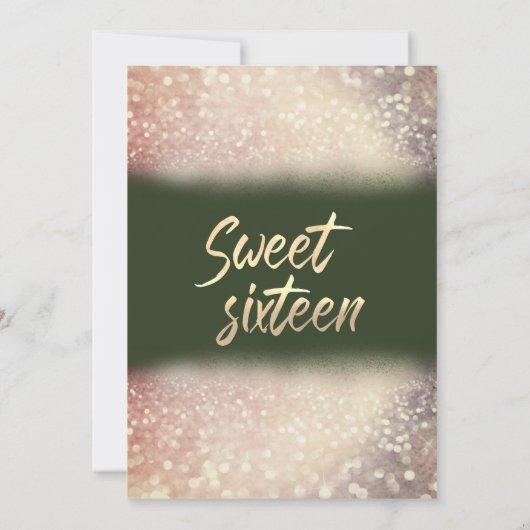 Bezaubernde goldene Kleidung glänzend ombre rot i Einladung (Rückseite)