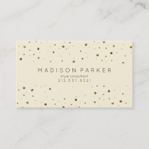 Bezaubernde Goldpunkte auf Ecru Visitenkarte