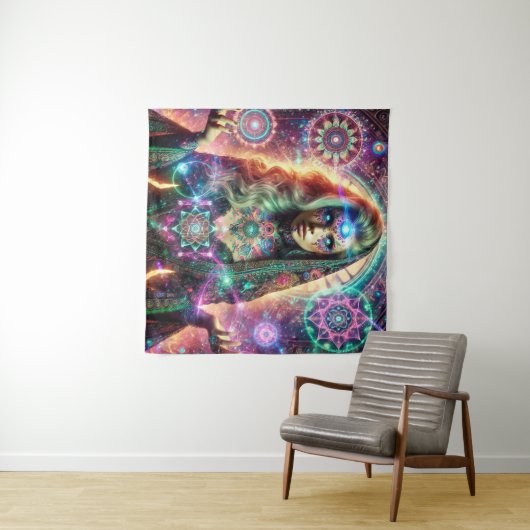 Bezaubernde Göttin Wandteppich (Beispiel (Horizontal))