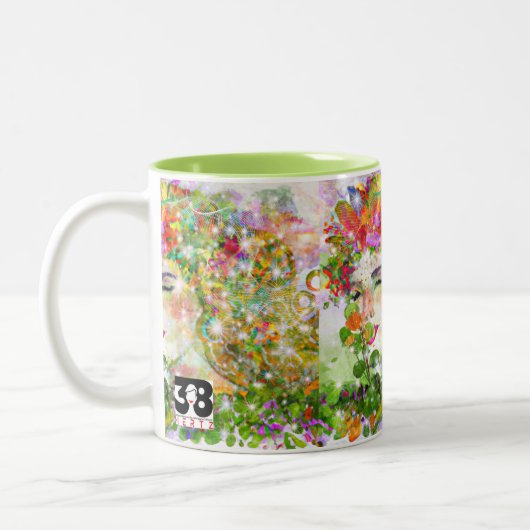 Bezaubernde Göttin Zweifarbige Tasse (Links)