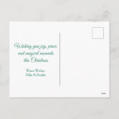 Bezaubernde grüne Fee Winterwald Weihnachten (Rückseite)