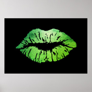 Bezaubernde grüne Lippen, Kiss Poster
