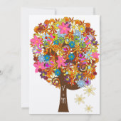 Bezaubernde Gruppe für Waldhochzeiten Einladung (Rückseite)