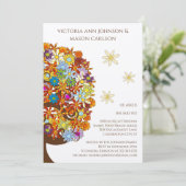 Bezaubernde Gruppe für Waldhochzeiten Einladung (Stehend Vorderseite)