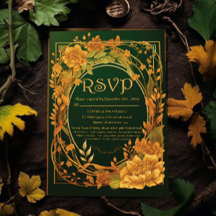 Bezaubernde Herbstdümmler UAWG Hochzeit RSVP Karte