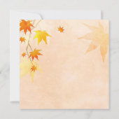 Bezaubernde Herbstlaub Einladung (Rückseite)