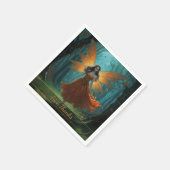 Bezaubernde Herbstmärchen Erntedank Fantasy Art Serviette (Ecke)