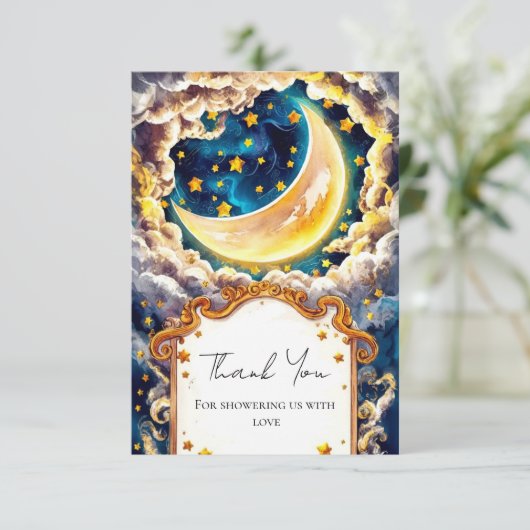 Bezaubernde Himmelsäulendusche Dankeskarte (Stehend Vorderseite)