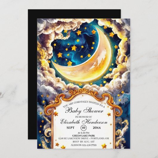 Bezaubernde Himmelsäulendusche Einladung (Vorne/Hinten)