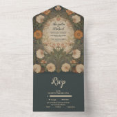 Bezaubernde Hochzeit im Garten Jugendstil All In One Einladung (Innen Boden)