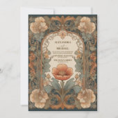 Bezaubernde Hochzeit im Garten Jugendstil Einladung (Vorderseite)