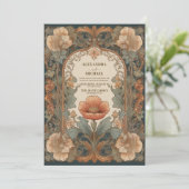 Bezaubernde Hochzeit im Garten Jugendstil Einladung (Stehend Vorderseite)