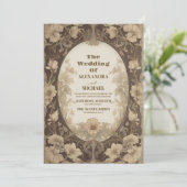 Bezaubernde Hochzeit im Garten Jugendstil Einladung (Stehend Vorderseite)