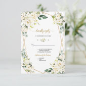 Bezaubernde Hochzeit mit weißer Blüte RSVP Karte (Stehend Vorderseite)