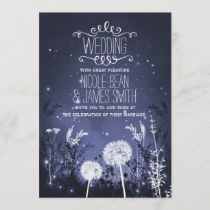 Bezaubernde Hochzeit von Twilight Sky Stars & Foli Einladung