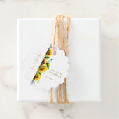 Bezaubernde Hochzeit von Wasserfarben-Sonnenblumen Geschenkanhänger (Beispiel)