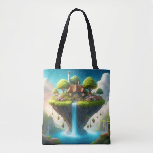 Bezaubernde Hütte der Floating Island - Whimsical Tasche (Vorderseite)