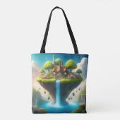 Bezaubernde Hütte der Floating Island - Whimsical Tasche (Rückseite)