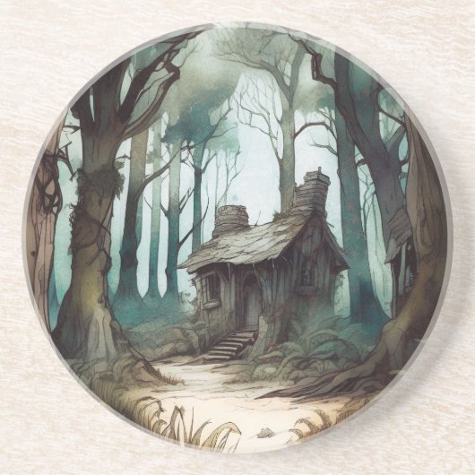 Bezaubernde Hütte Getränkeuntersetzer (Vorne)