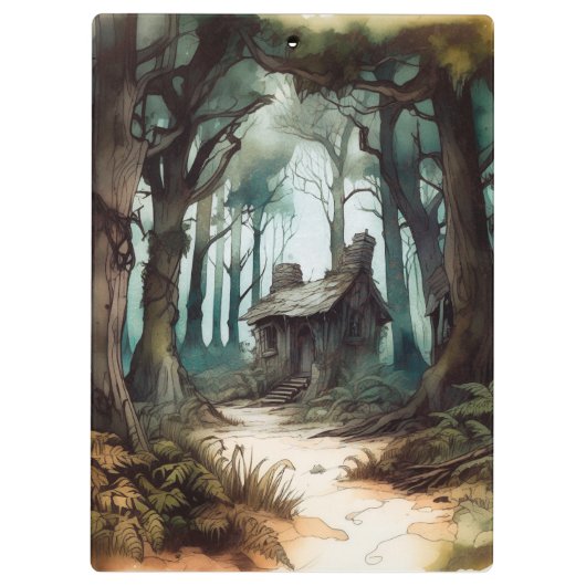 Bezaubernde Hütte Klemmbrett (Rückseite)