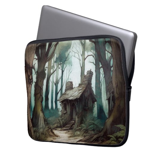 Bezaubernde Hütte Laptopschutzhülle (Vorderseite Links)