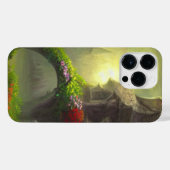 Bezaubernde Hütte mit Blumenbrücke bei Twilight iPhone Hülle (Rückseite (Horizontal))