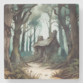 Bezaubernde Hütte Steinuntersetzer (Vorderseite)