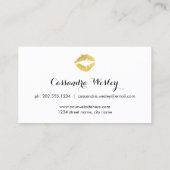 Bezaubernde Imitat-Goldfolie der Lippen| Visitenkarte (Rückseite)