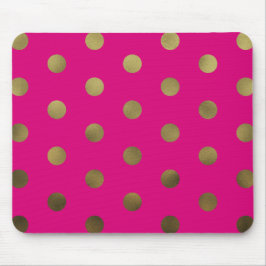 Bezaubernde Imitat-Goldpolka-Neonpunkte modernes Mousepad